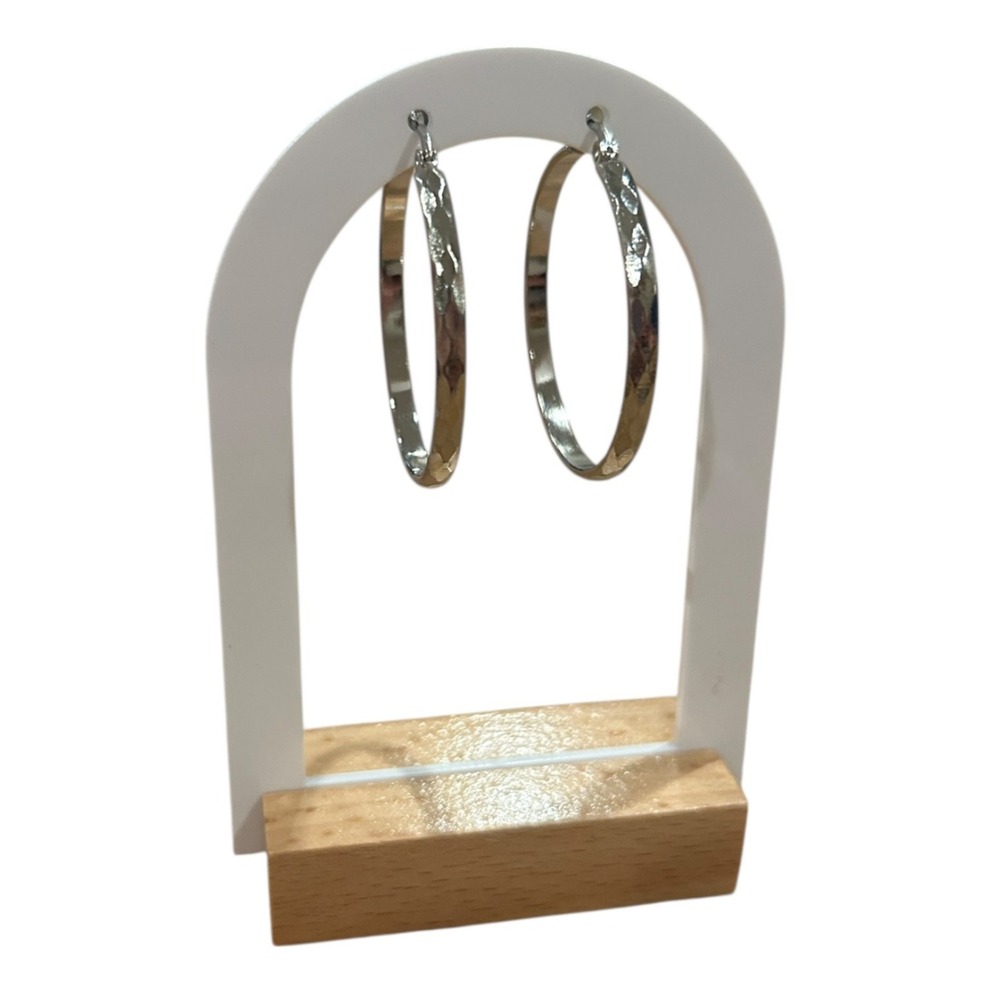 Stainless Steel Silver Hoop Earrings Lightweight Hypoallergenic Classic